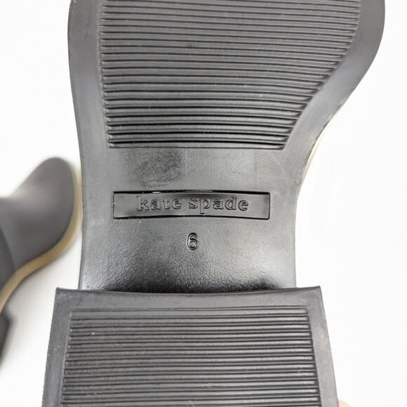 Kate Spade Black Solstice Rain Bootie Size 6 - Picture 10 of 11